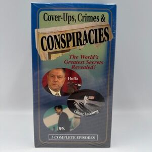 Cover-Ups Crimes & Conspiracies VHS Set 2 Tapes Hoffa JFK Lunar Landing TCV RARE